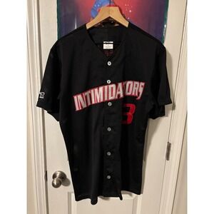 Intimidators Earnhardt 3 Black Mesh Baseball Jersey Mens Size L Made in USA vtg